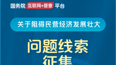 www.smxxxw国务院“互联网+督查”平台公开征集阻碍民营经济发展壮大问题线索